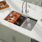 36"x19" Undermount Double Bowl Kitchen Sink 64 (Stainless Steel / 36" (60/40))
