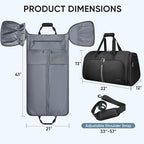 Garment Bags for Travel (Pure Black)