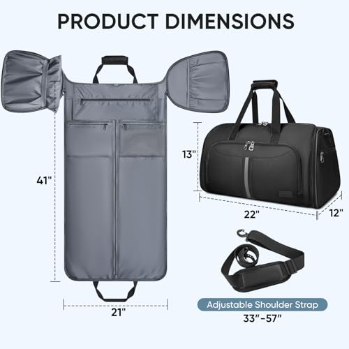 Garment Bags for Travel (Pure Black)