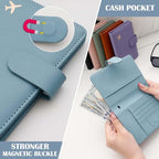 Premium Leather Passport Holder Covers Case (UP-GREY GREEN)