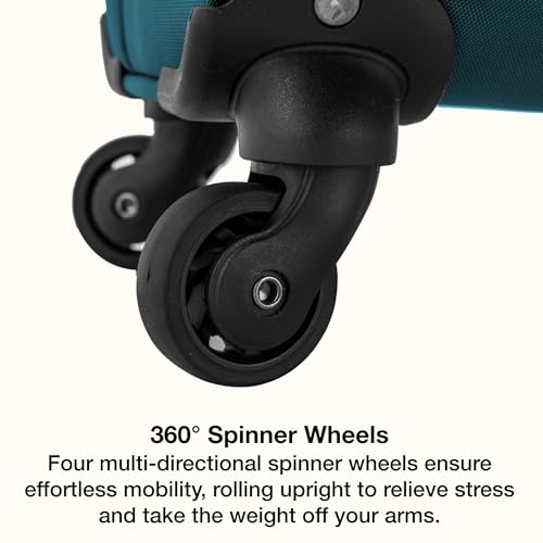 Anzio Softside Expandable Luggage with Spinner Wheels (Teal / 26-Inch Medium)