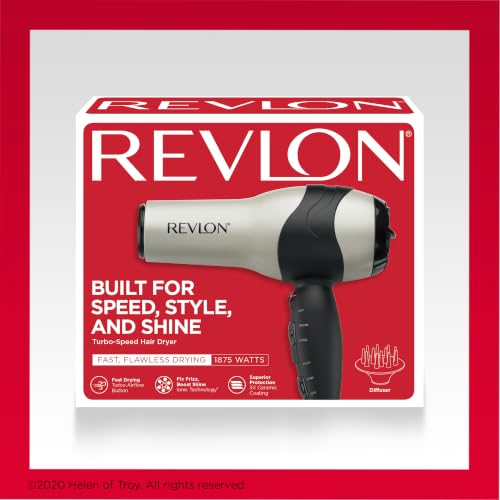 Turbo Hair Dryer (Grey/Black / 4.05x11.15x9.25 Inch (Pack of 1) / HAIR DRYER)