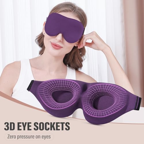 Sleep Mask for Side Sleeper (Purple)