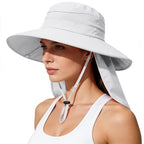 Sun Hats for Men Women (White)