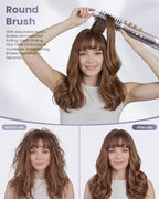 Infrared Dual Voltage Hair Dryer Brush (Purple-1)