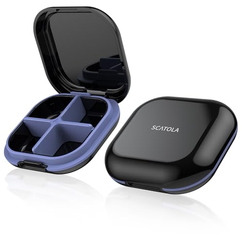 Daily Pill Organizer 4 Compartments (Black)