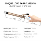 1 Inch Curling Iron Extra Long Barrel for Long Hair (1 inch)