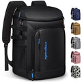 Cooler Backpack Insulated Leak Proof for Women Men Soft Cooler Bag (45 Cans / Deep Black Leather)