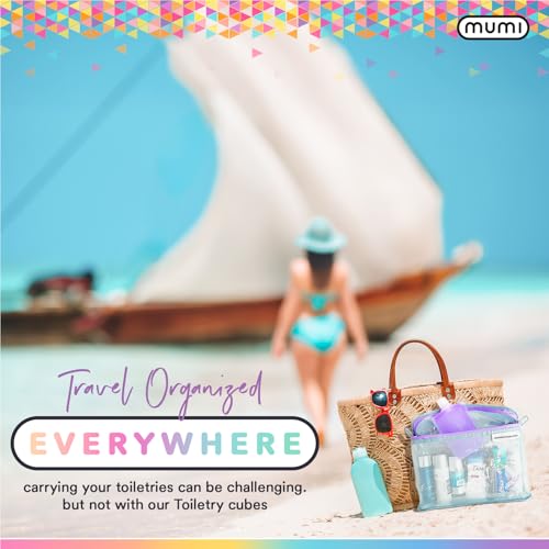 Travel Toiletry Bag Set of 3 (Aqua)