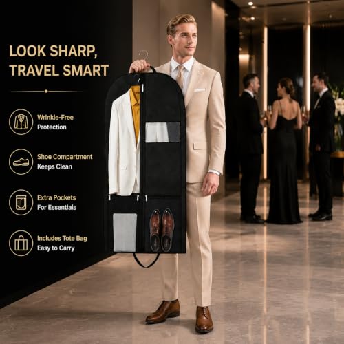 43" Hanging Clothes Garment Bag for (43inch garment bag 2 pack)