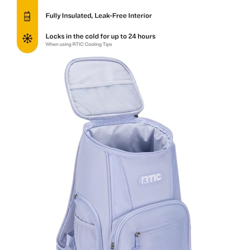 15 Can Lightweight Backpack Cooler Soft Insulated Portable Bag for Lunch (Periwinkle)