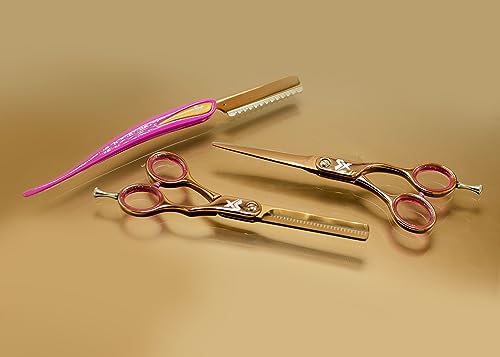 Shear Xpressions Hey Rosie 30T Professional Hair Cutting Scissors (Rose Gold 30T)