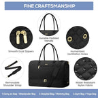 Travel Weekender Duffle Bags for Women (2-Black / X-Large)