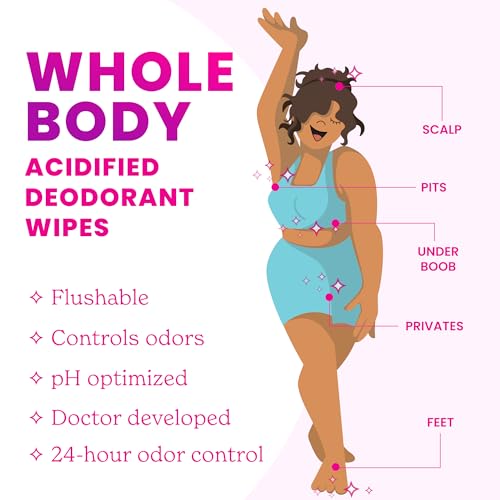 Acidified Deodorant Wipes (15 Count (Pack of 3))