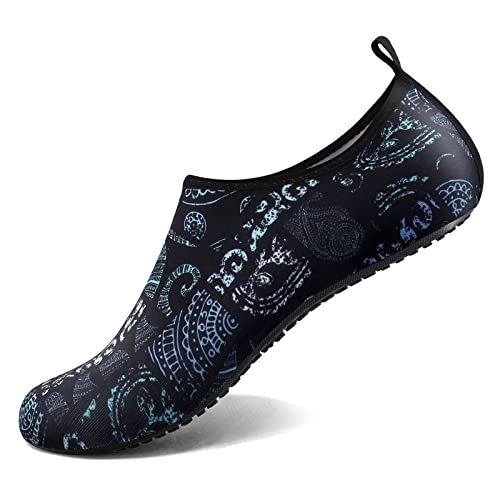 Water Shoes for Women Men Quick (13-14 Women/12-13 Men / N-paisley Pattern)