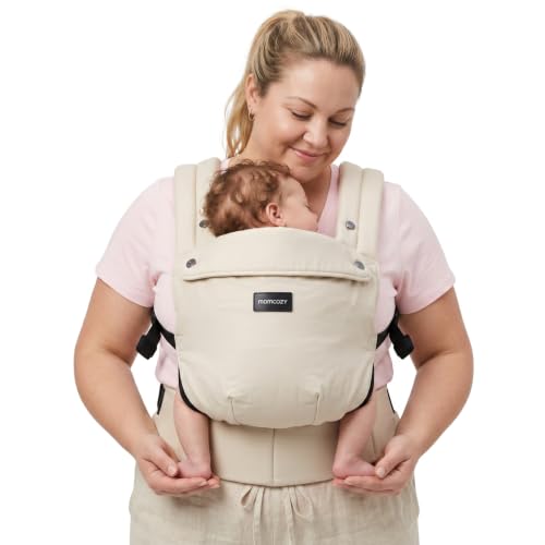 PureHug Baby Carrier (Cotton-Khaki / Extended Fit (45"-69" Waist))