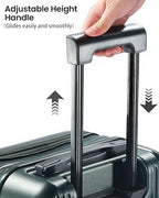 20 Inch Top Opening Carry On Luggage With Wheels (Wine Red)
