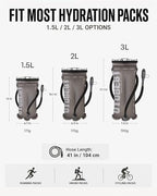 Water Bladder 1.5L Hydration Bladder for Hiking Backpack (Coffee-1.5L)