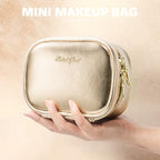 Mini Makeup Bag with Led Mirror (Gold)