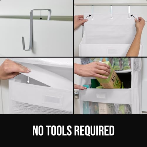 Over The Door Organizer Storage (White / 5 Shelf)