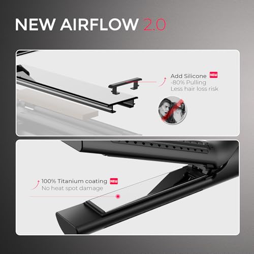 Airflow 2.0 Curling Iron Flat Iron (Black)