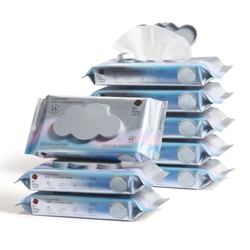 Cloud Max Flushable Wipes (42 Count (Pack of 8))