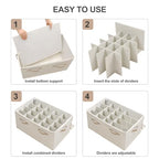 Shoe Organizer for Closet (Beige / Extra Large(26.5''L x 16.54''W x 13.5''H))