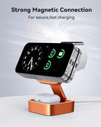 3 in 1 Wireless Charging Station for Apple Devices (Orange)