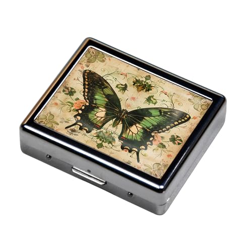Cute and Portable Metal Pill Organizer (Vintage Butterfly)