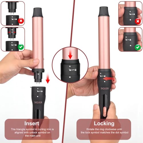 5 in 1 Curling Wand Set (Rose Gold)