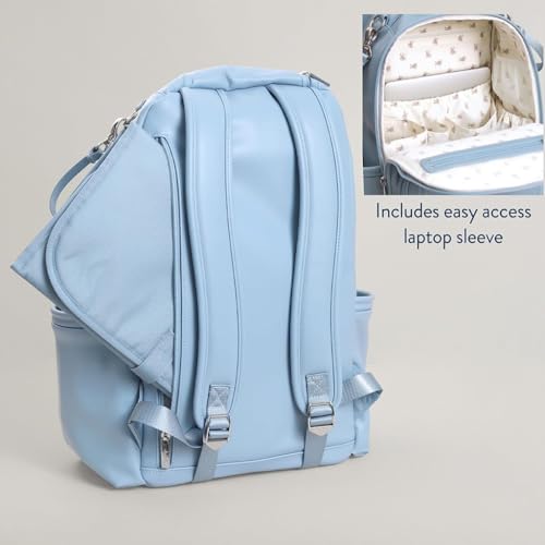 Boss Plus Large Diaper Bag Backpack with 19 Pockets (Teddy Blue)