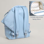 Boss Plus Large Diaper Bag Backpack with 19 Pockets (Teddy Blue)