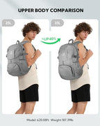 Large Lightweight Packable Hiking Backpack Foldable Travel Daypack (C-gray / 35L)