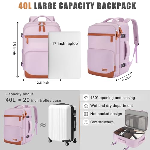 40L Travel Backpack (Purple / Large)