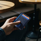 Slim Minimalist Front Pocket RFID Blocking Leather Wallets for Men and Women (Small / Alaska Blue)