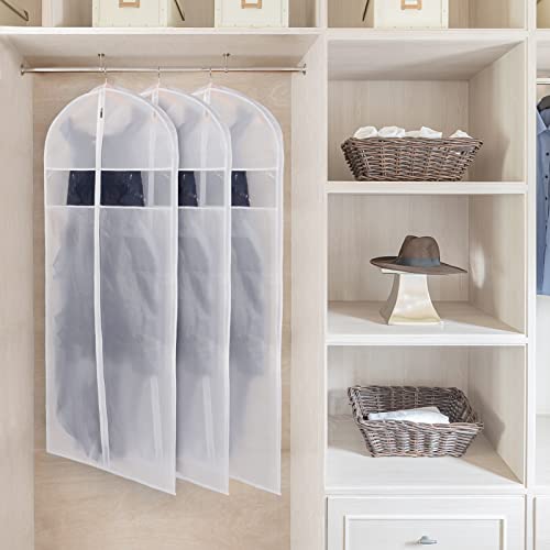 Long Dress Garment Bags for Storage Clear Coat Cover Bag 60 in (60"-2pcs)