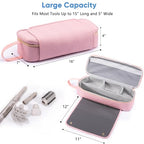 2IN1 Hair Tools Travel Bag with Heat Resistant Mat for Shark Flexstyle (X-large / Pink)