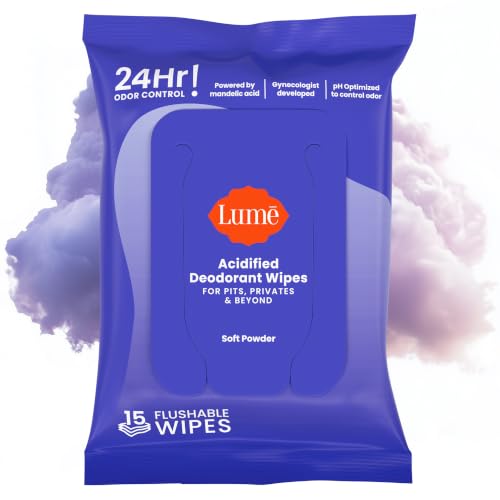 Acidified Deodorant Wipes (15 Count (Pack of 1))