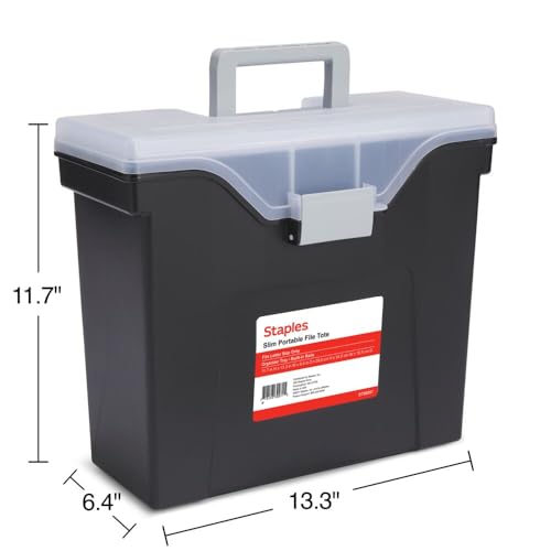 Slim Portable File Tote (Black)