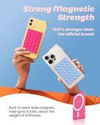 Magnetic Suction Phone Mount for MagSafe Case (Hot Pink)