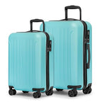 Luggage Sets 2 Piece Hardshell Suitcase (Mint Green / 2Pcs Set(20"/24"))