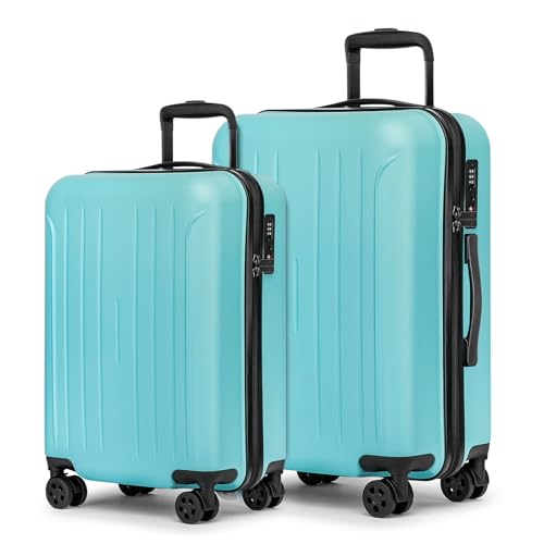 Luggage Sets 2 Piece Hardshell Suitcase (Mint Green / 2Pcs Set(20"/24"))