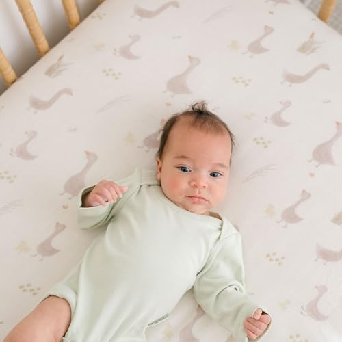 Charlie Farmhouse Goose Crib Fitted Sheet (Farmhouse Goose)