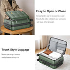 24 Inch Expandable Checked Luggage Hard Shell Suitcase (24 inch / Dark Green)