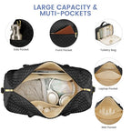 Women Weekender Travel Duffle Bag (26-Black Basic - 3 PCS / Large)