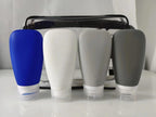 Travel Bottles for Toiletries (Blue-Black-White-Gray)