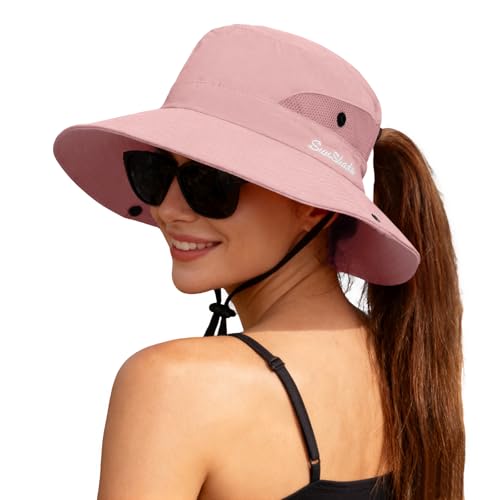 Women's Ponytail Safari Sun Hat (6 3/4-6 7/8 / 1-purepink)