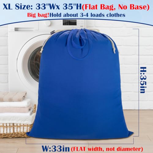 Thick Laundry Bag 33"Wx 35"H (Blue,1pc XL / XL 33"W x 35"H┃1 Pack)