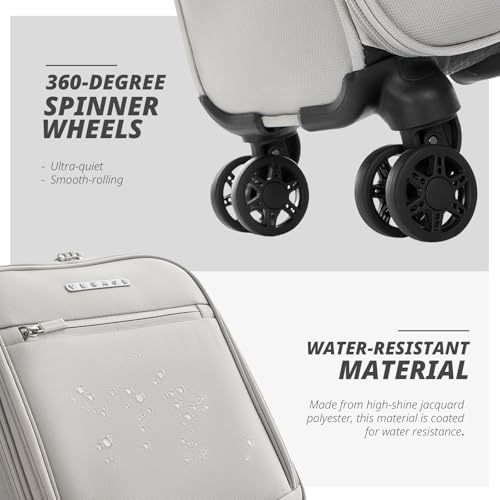 Underseat Carry On Luggage with Wheels (Cloud Gray / 14.5-Inch Plus Underseat)