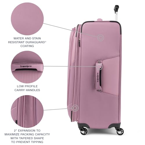 Maxlite 5 Softside Checked Luggage Spinner (Checked-Large 29-Inch / Orchid Pink Purple)